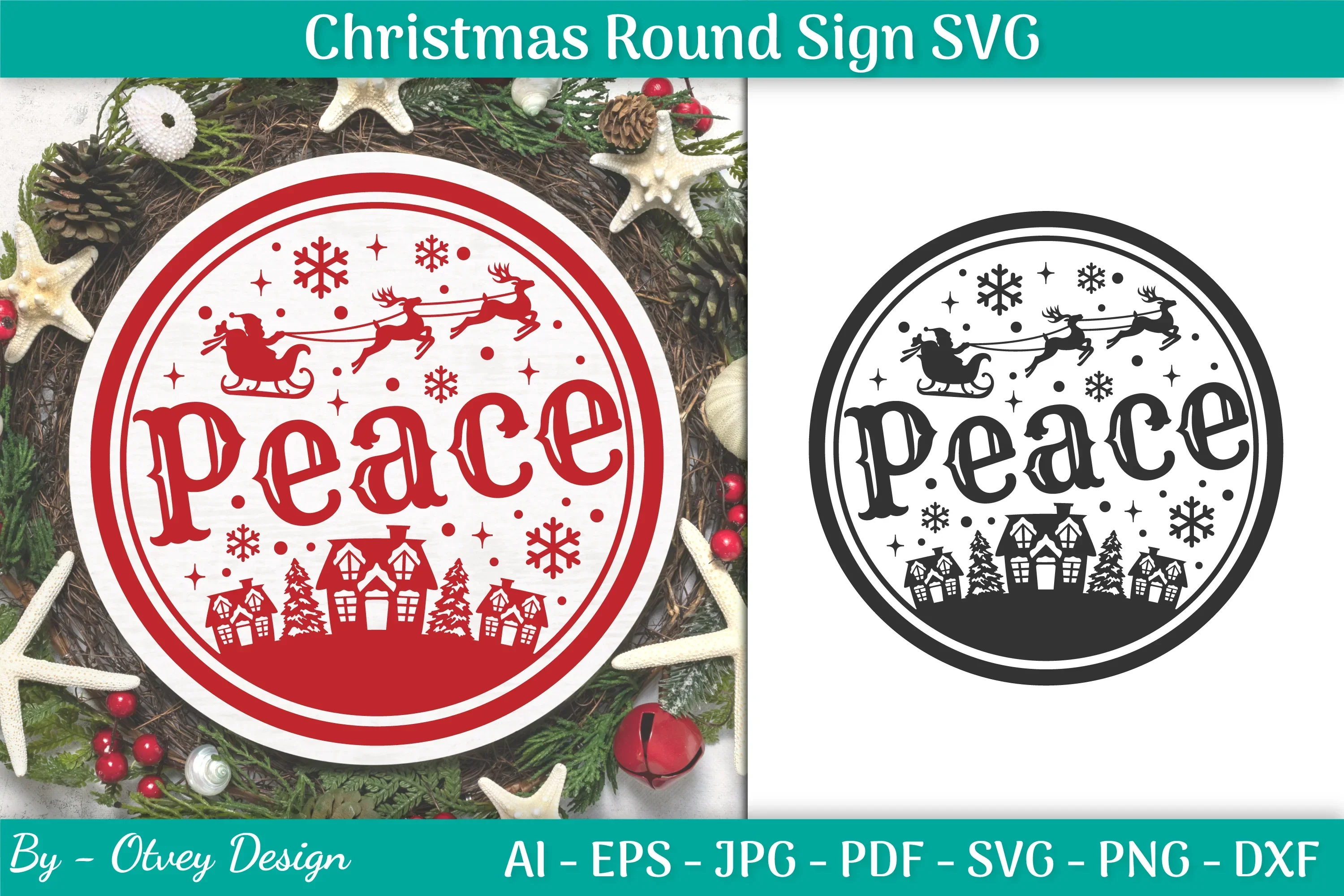 Christmas Round SVG Bundle