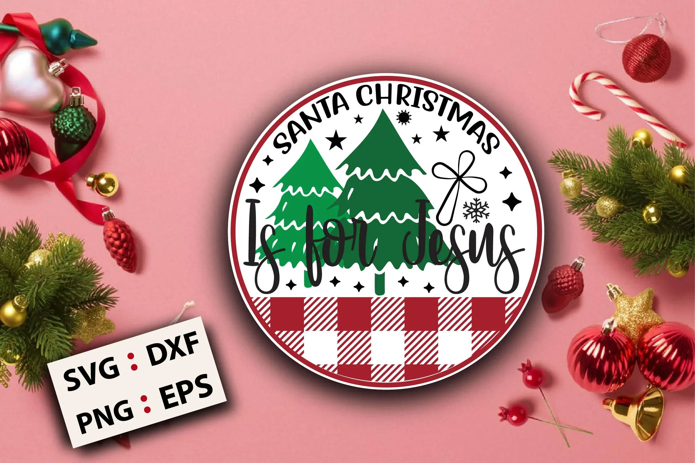Christmas Round SVG Bundle - Image 6