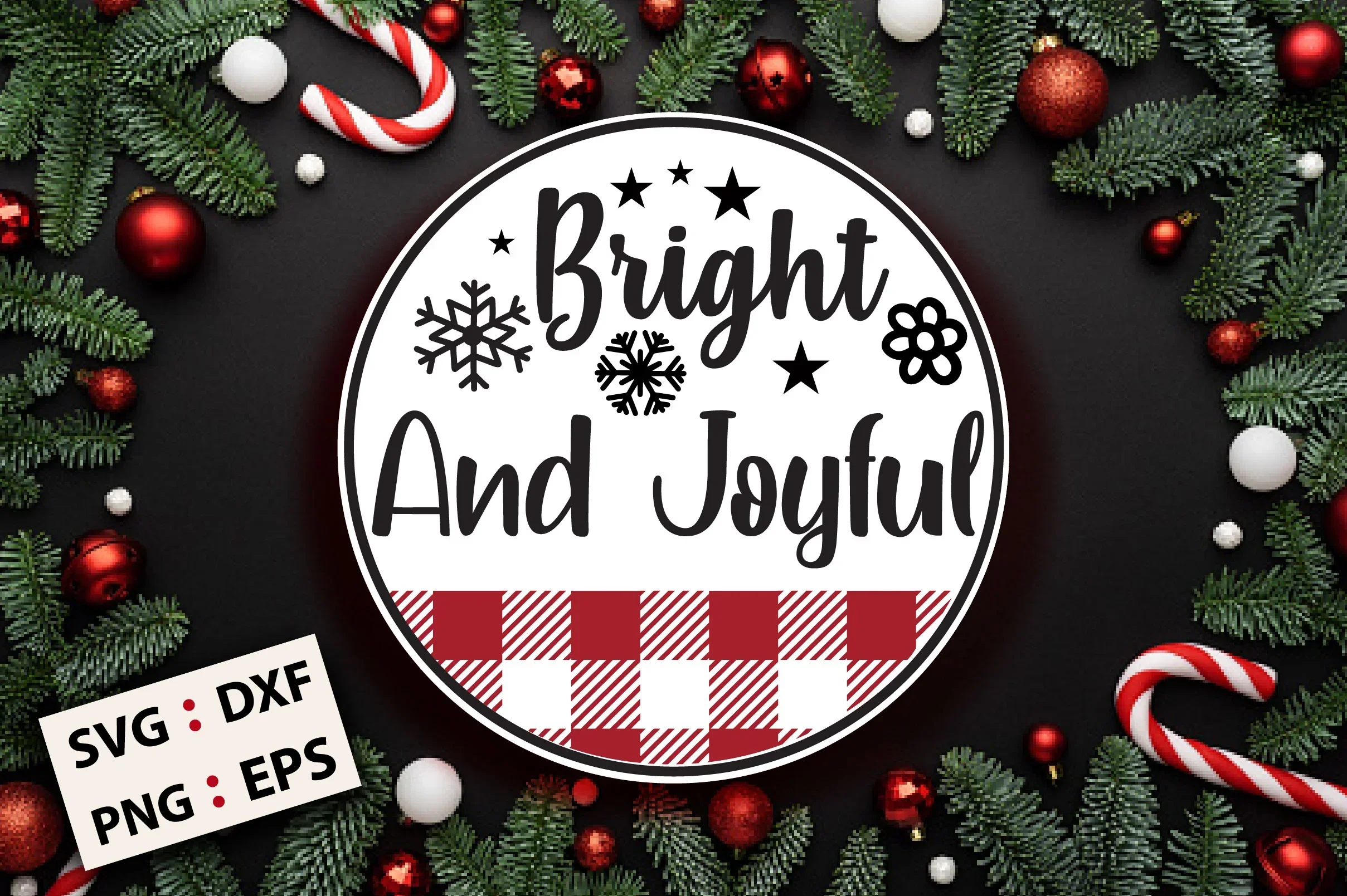 Christmas Round SVG Bundle - Image 8
