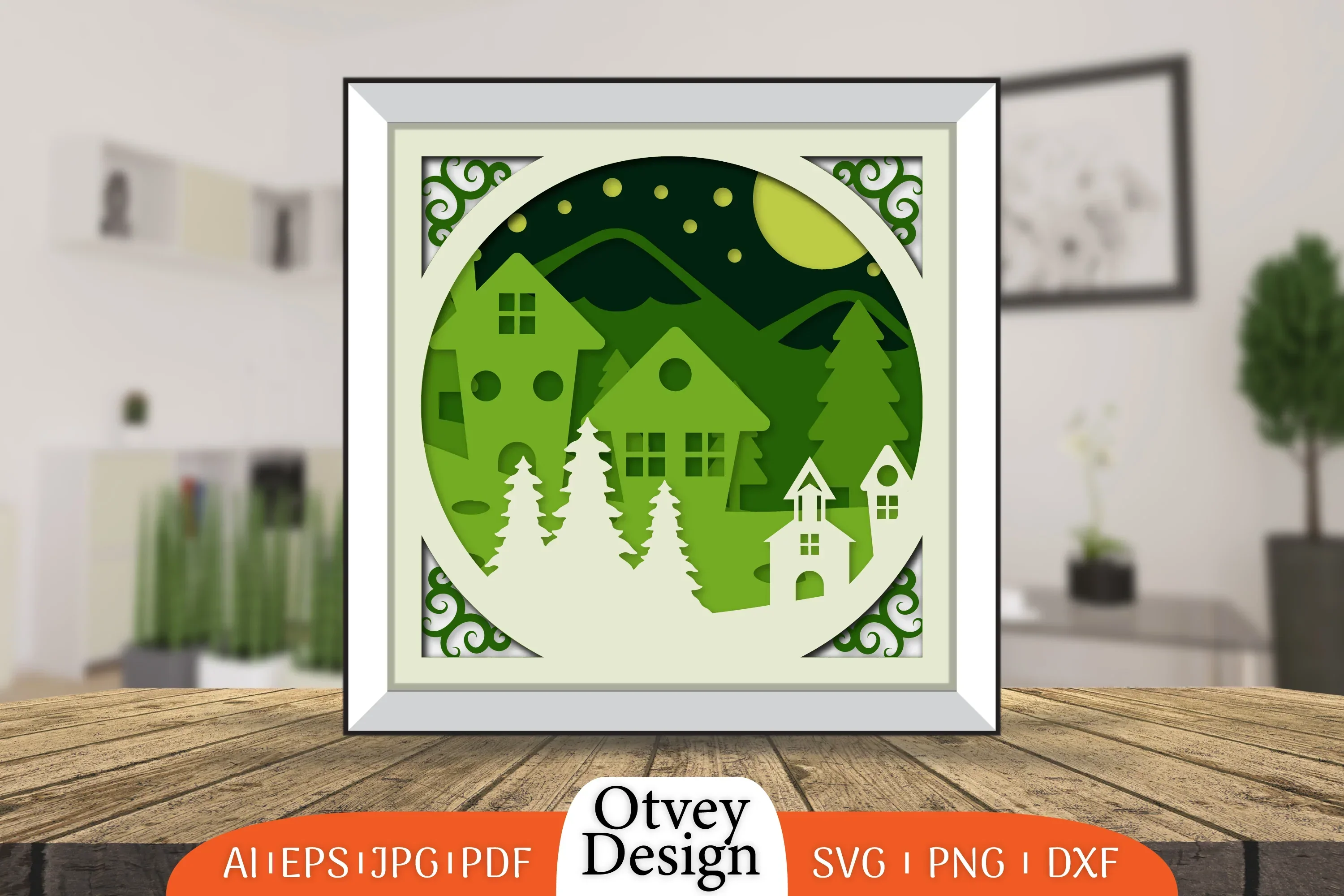 Christmas Scene Layered Papercut SVG Bundle