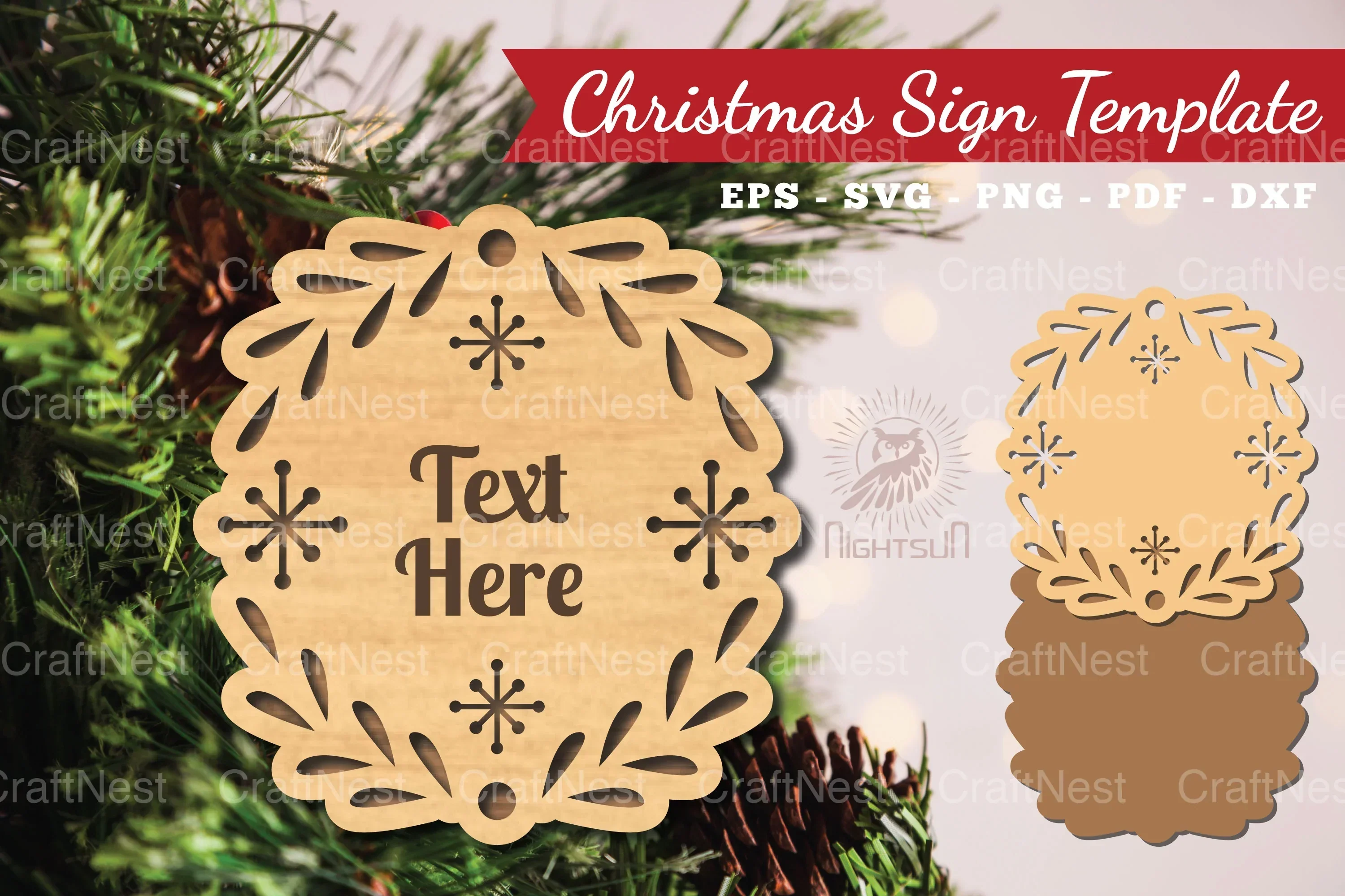 Christmas Sign Laser Cut Template Bundle