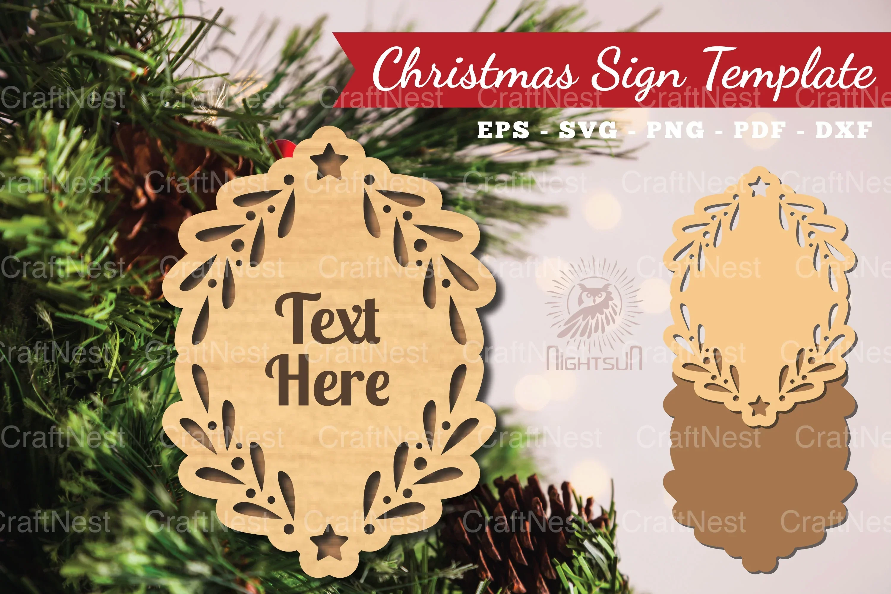 Christmas Sign Laser Cut Template Bundle