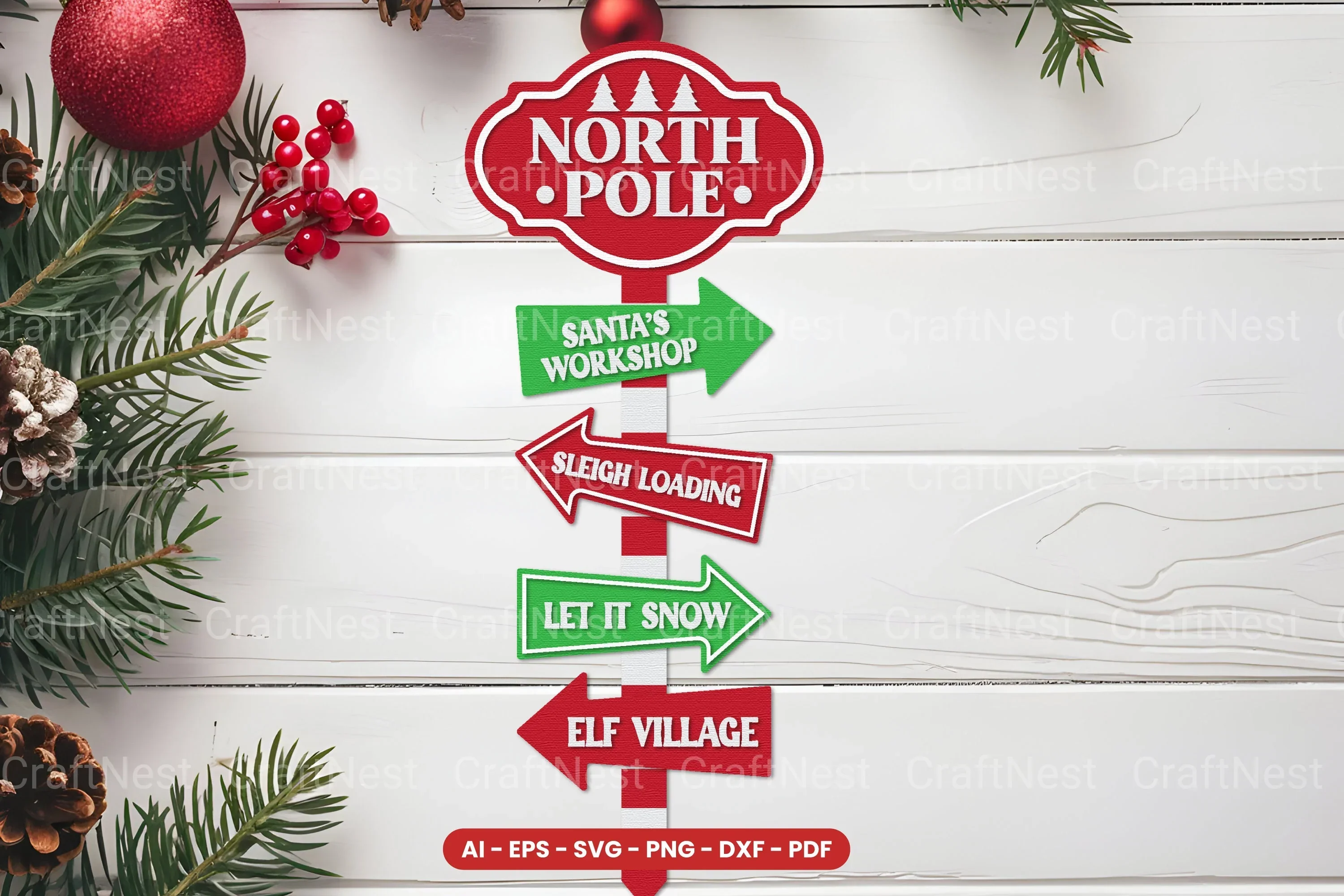 Christmas Sign Lasercut SVG Bundle - Clipart Bundle