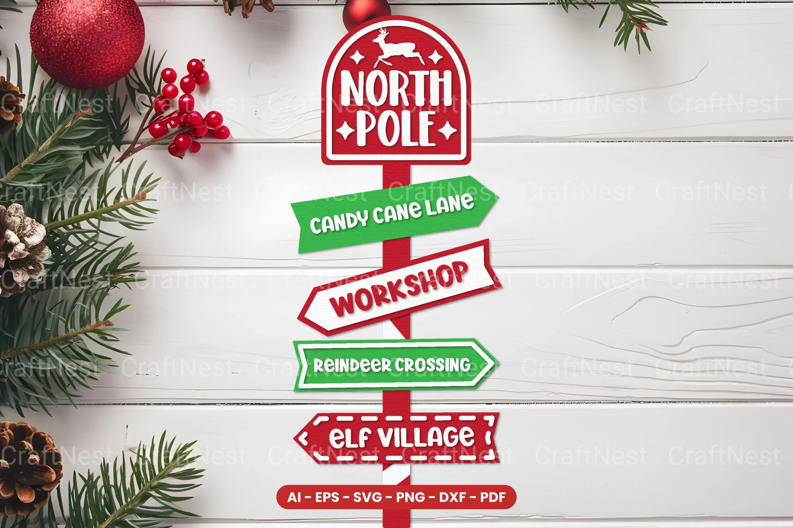 Christmas Sign Lasercut SVG Bundle