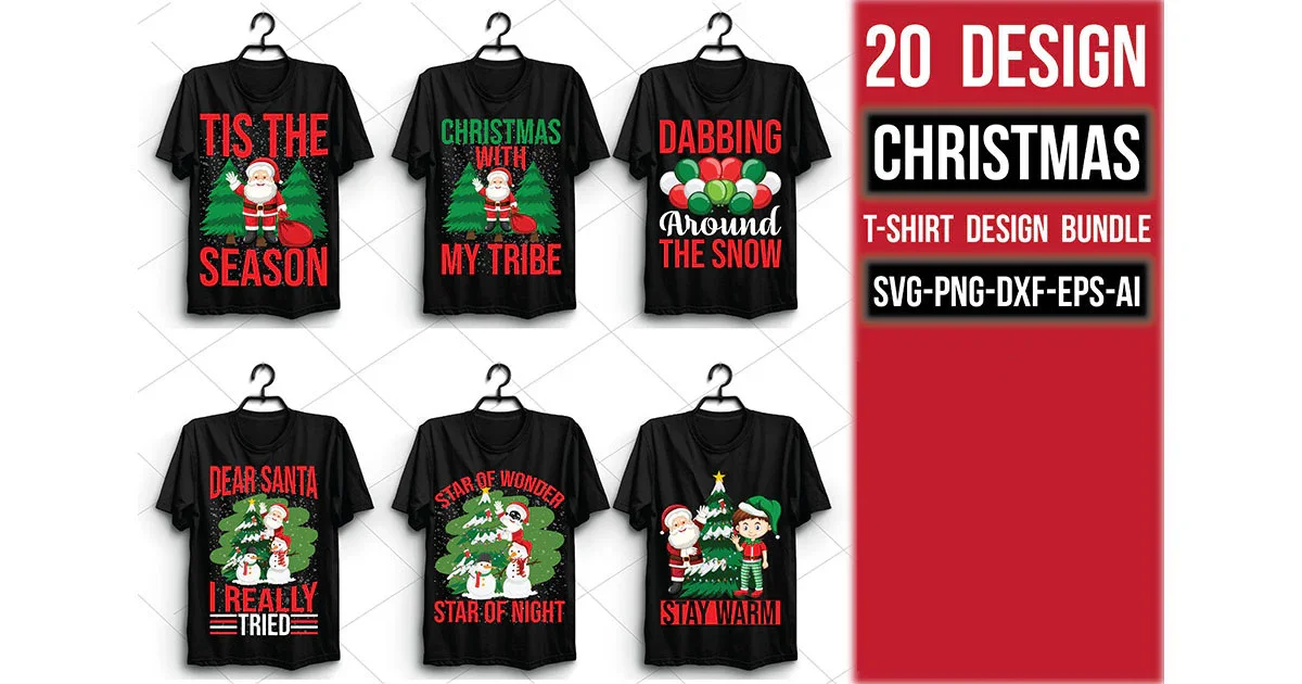 Christmas T Shirt 20 Bundle - Image 3