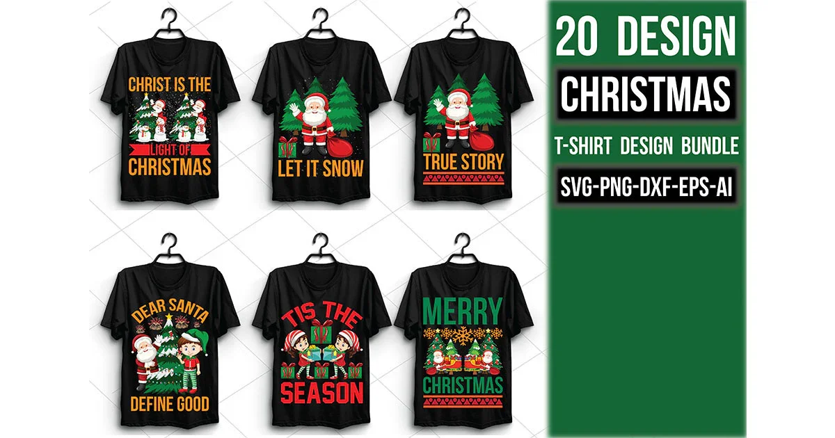 Christmas T Shirt 20 Bundle - Image 3