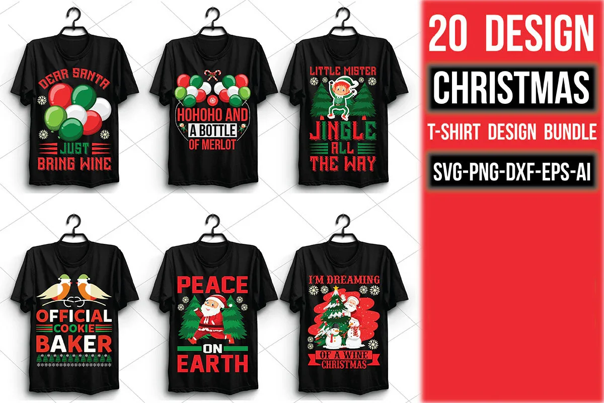 Christmas T Shirt Bundle - Image 3