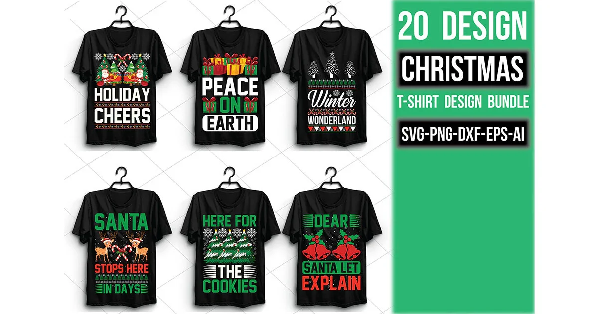 Christmas T Shirt Bundle - Image 3