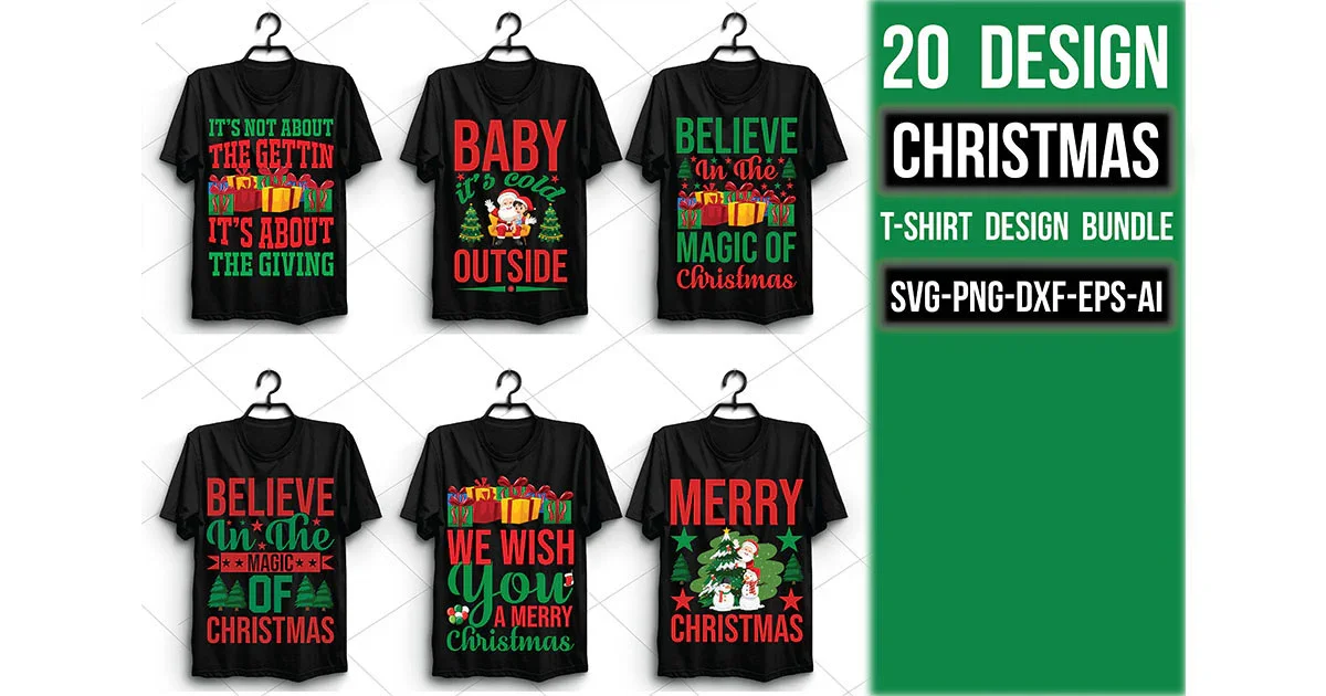 Christmas T Shirt Bundle - Image 3