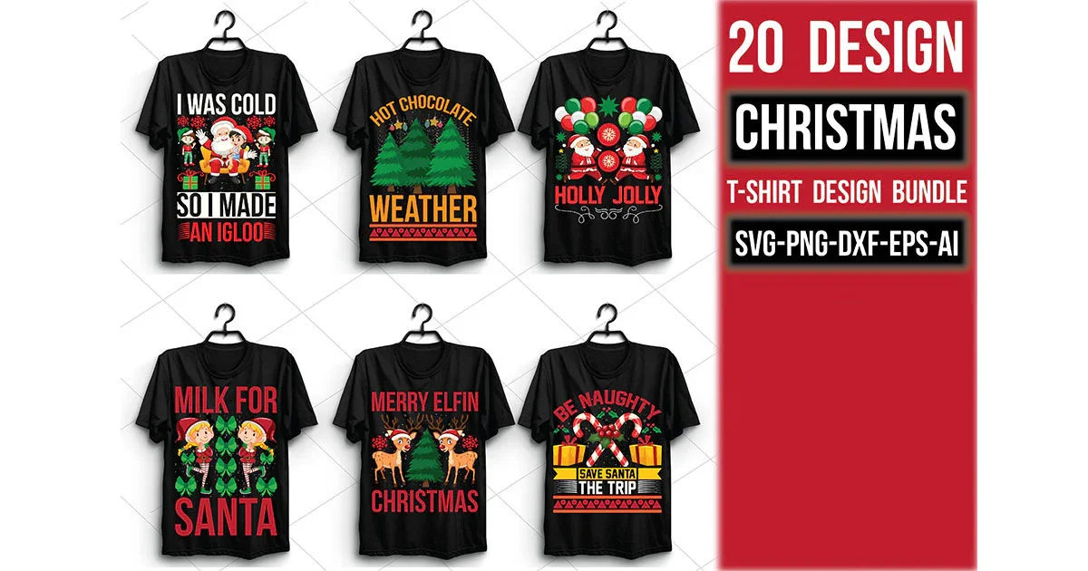Christmas T Shirt Bundle - Image 3