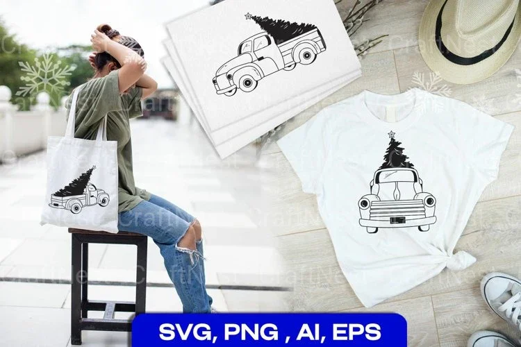 Christmas Vintage Truck SVG Bundle