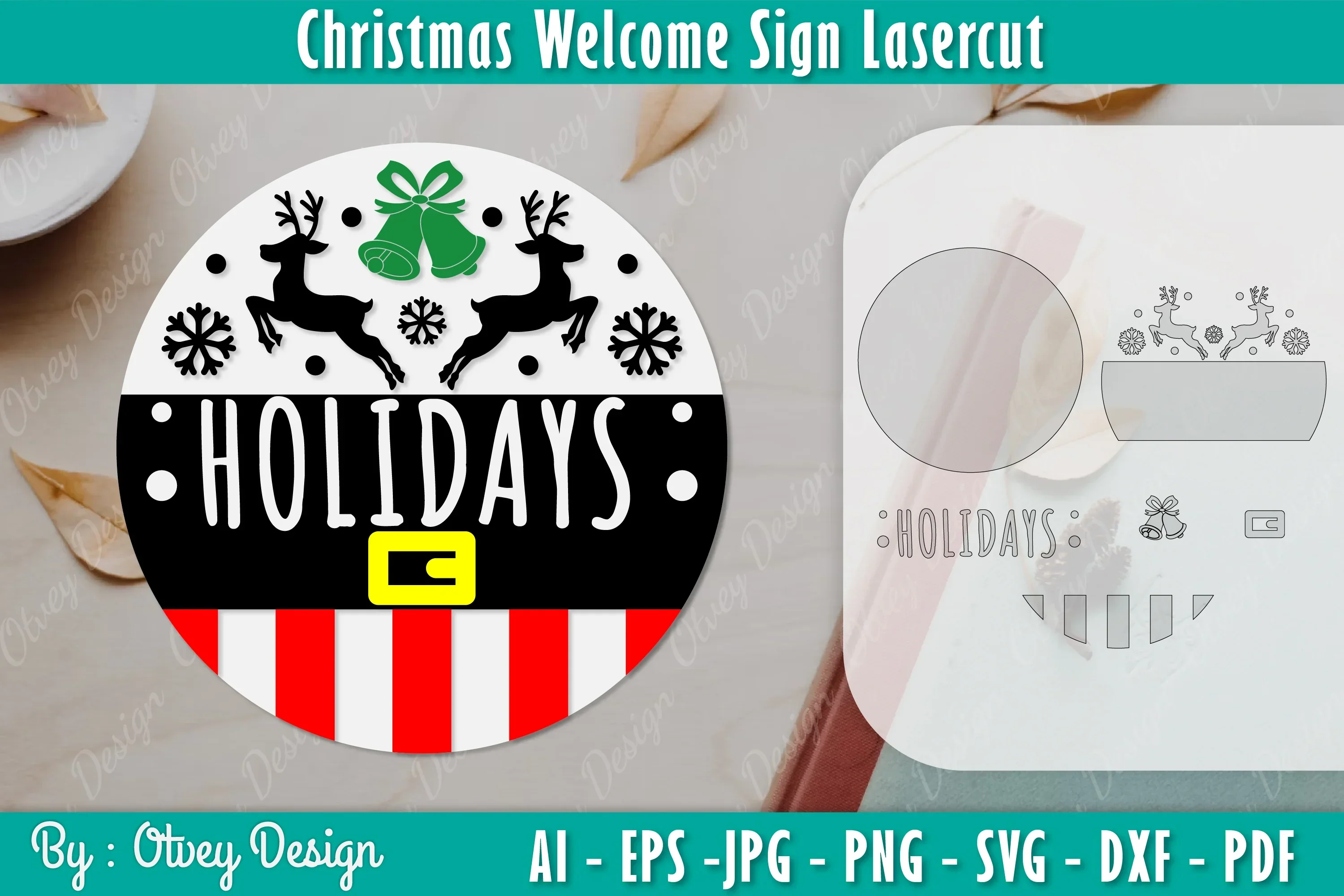 Christmas Welcome Sign SVG Bundle