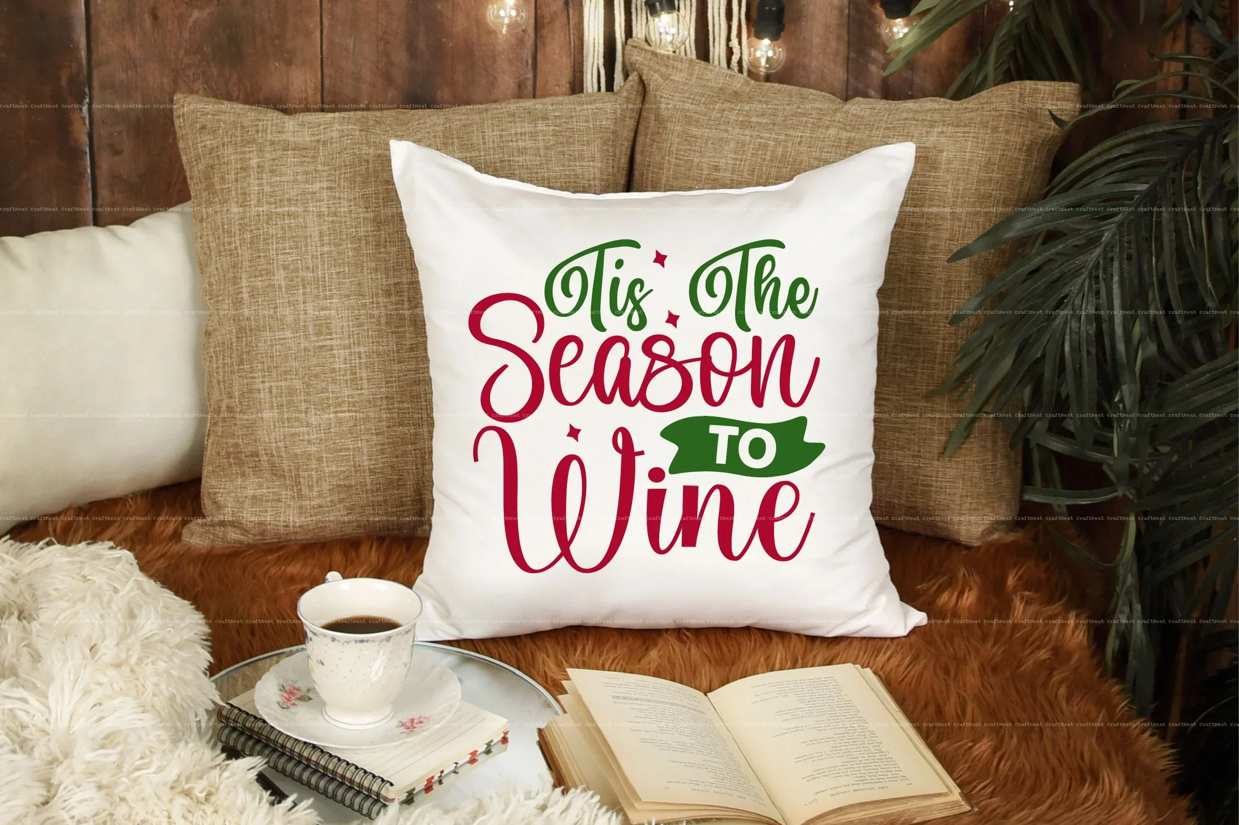 Christmas Wine Glass SVG Bundle - Image 12