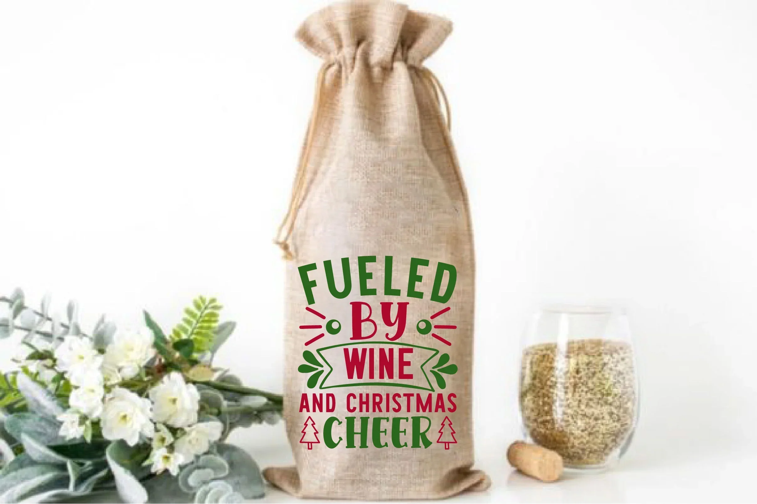 Christmas Wine SVG Bundle - Image 15