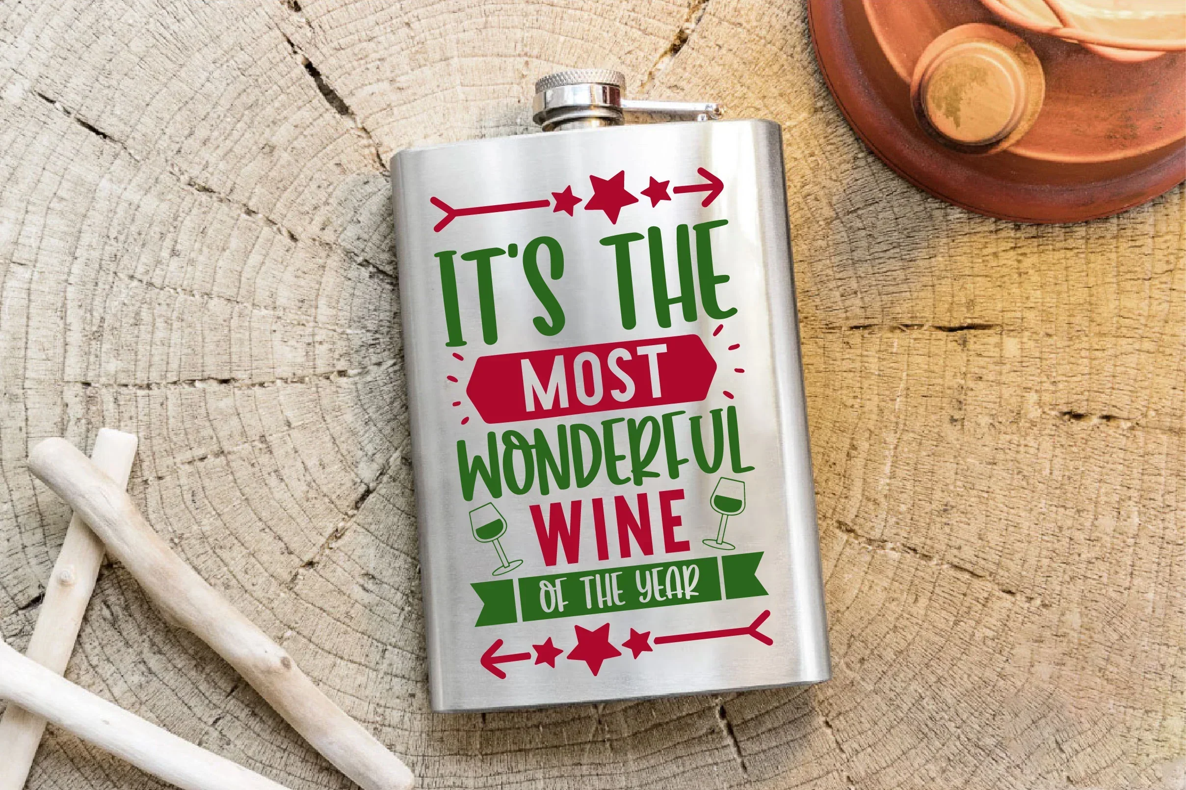 Christmas Wine SVG Bundle - Image 7