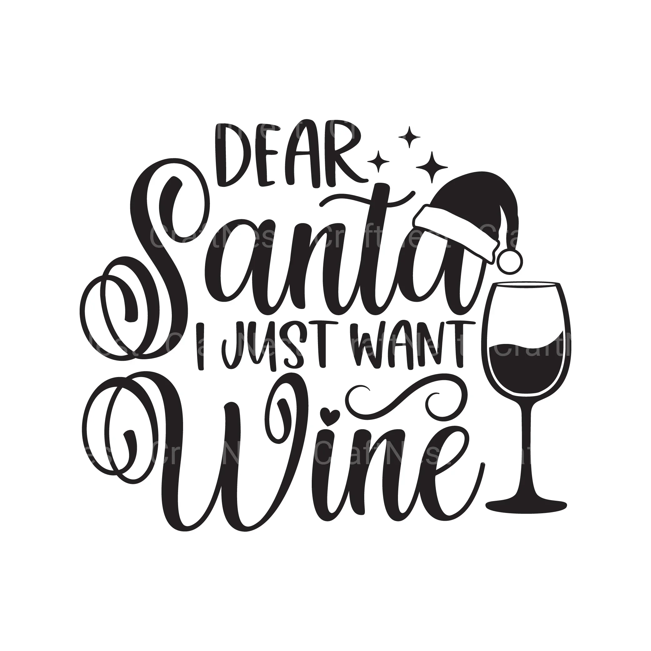 Christmas Wine SVG Bundle - Image 3