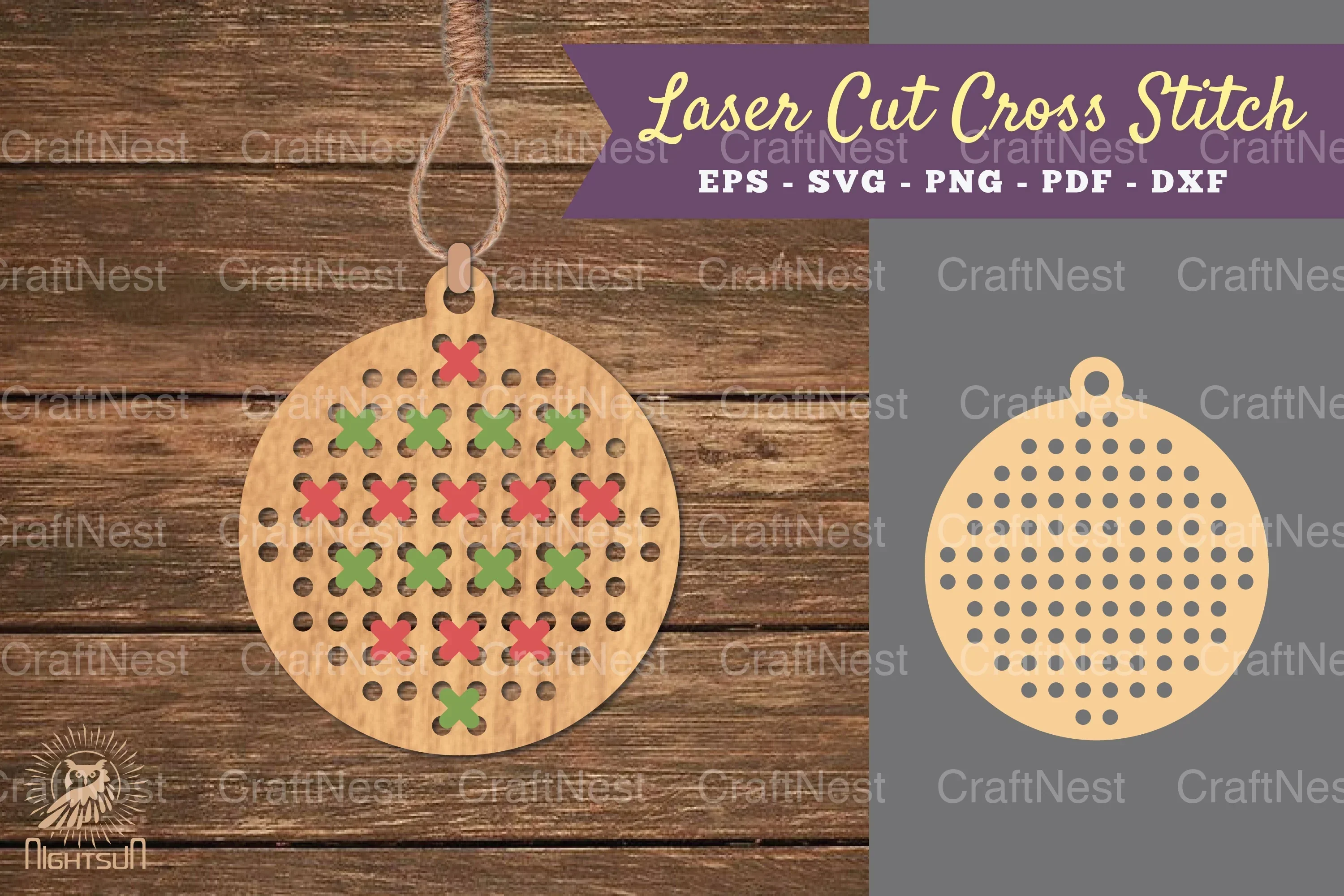 Circle Laser Cut Cross Stitch Design Bundle