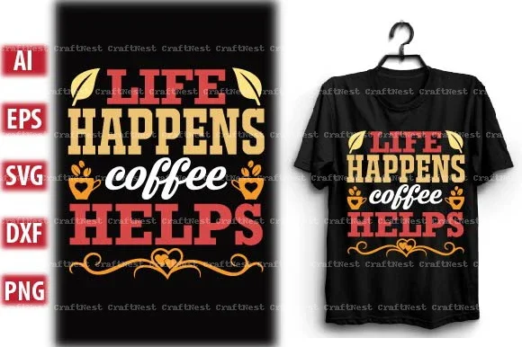 Coffee T-Shirt Design SVG Bundle - Image 3
