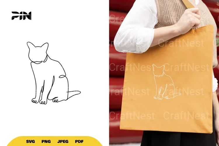 Continuous Line Cat SVG Bundle