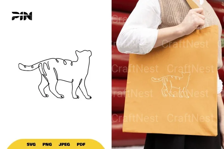 Continuous Line Cat SVG Bundle