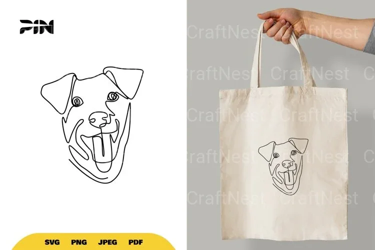Continuous Line Dog SVG Bundle