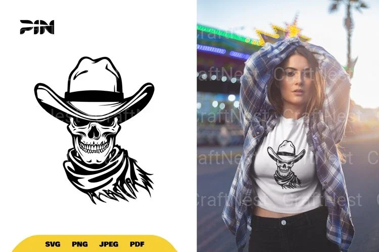 Cowboy Skull Halloween SVG Bundle