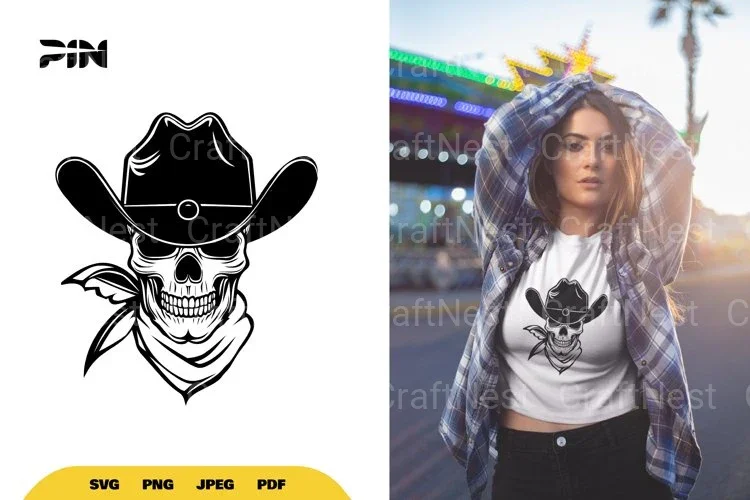 Cowboy Skull Halloween SVG Bundle