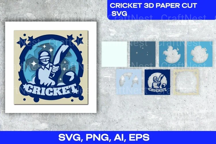 Cricket 3D Layered Cut SVG Bundle