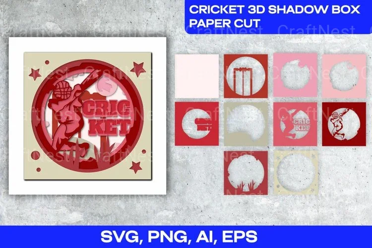 Cricket 3D Layered Cut SVG Bundle