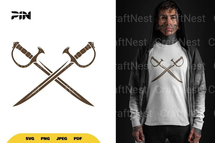 Crossing Sword Pirate SVG Bundle