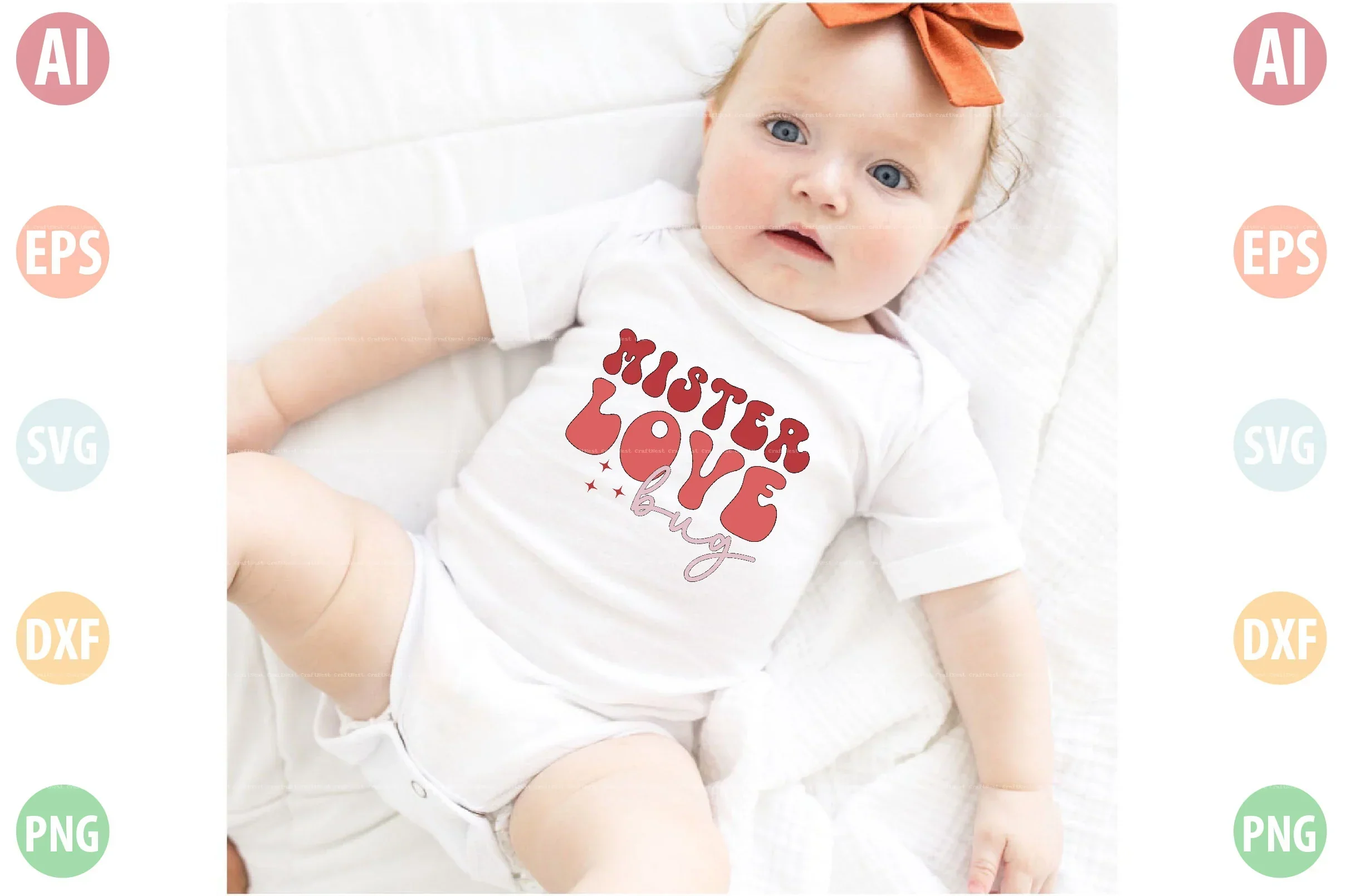 Cute Baby Valentine's Day SVG Bundle - Image 2