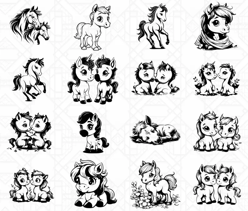 Cute Horses SVG Bundle - Image 2