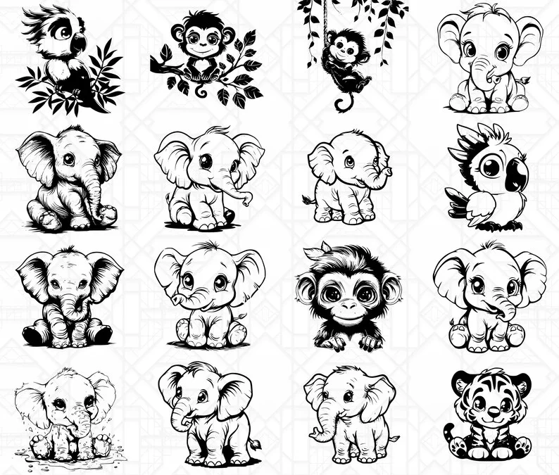 Cute Jungle Animals SVG Bundle - Image 5