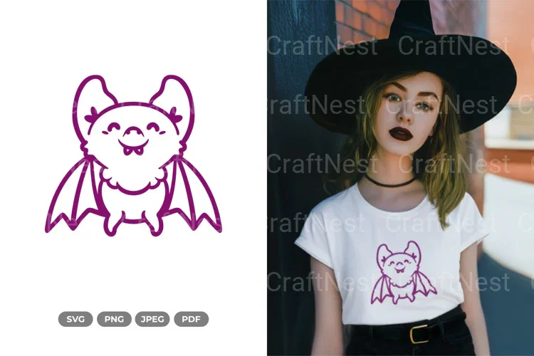 Cute Kawaii Bat Clipart Bundle