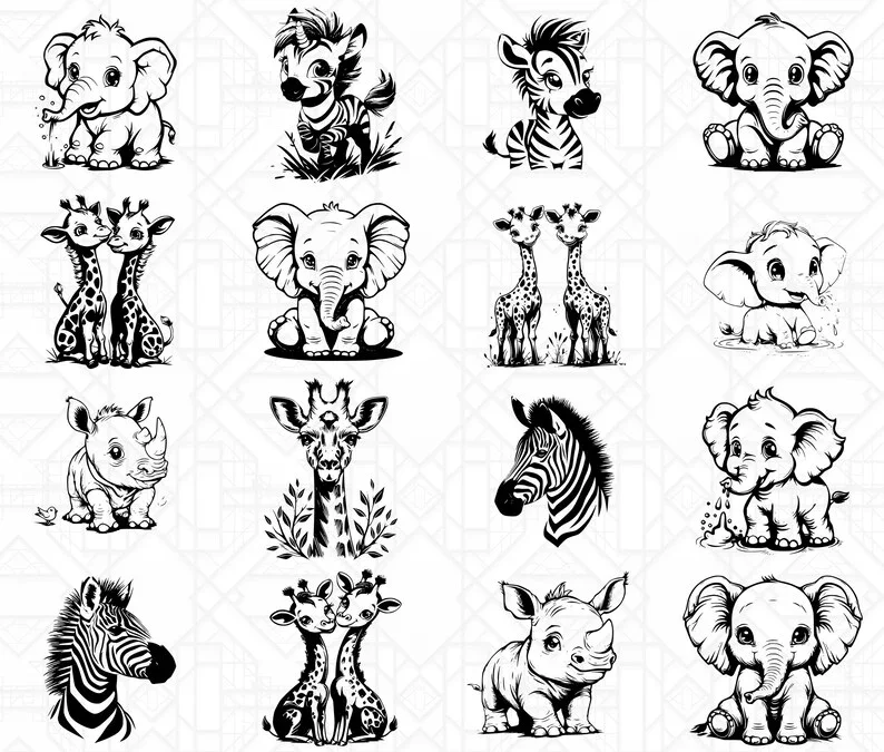 Cute Safari Animals SVG Bundle - Image 4