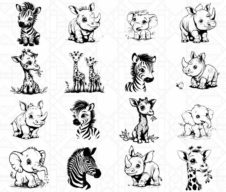 Cute Safari Animals SVG Bundle - Image 6