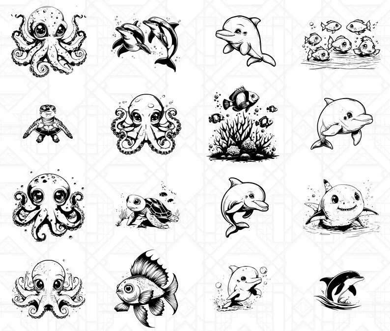 Cute Under Waterworld SVG Bundle - Image 3