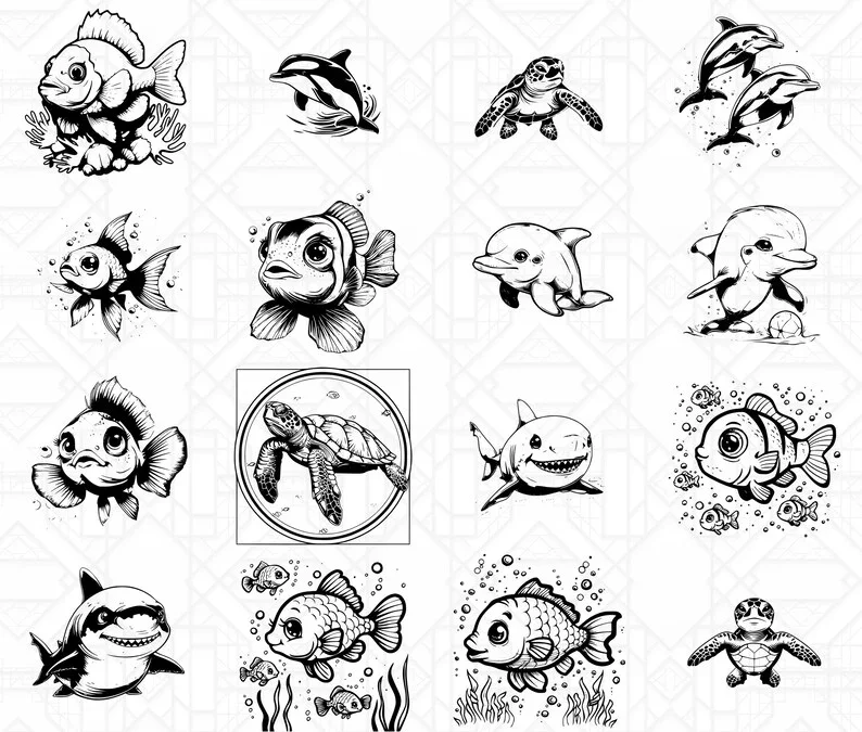 Cute Under Waterworld SVG Bundle - Image 4
