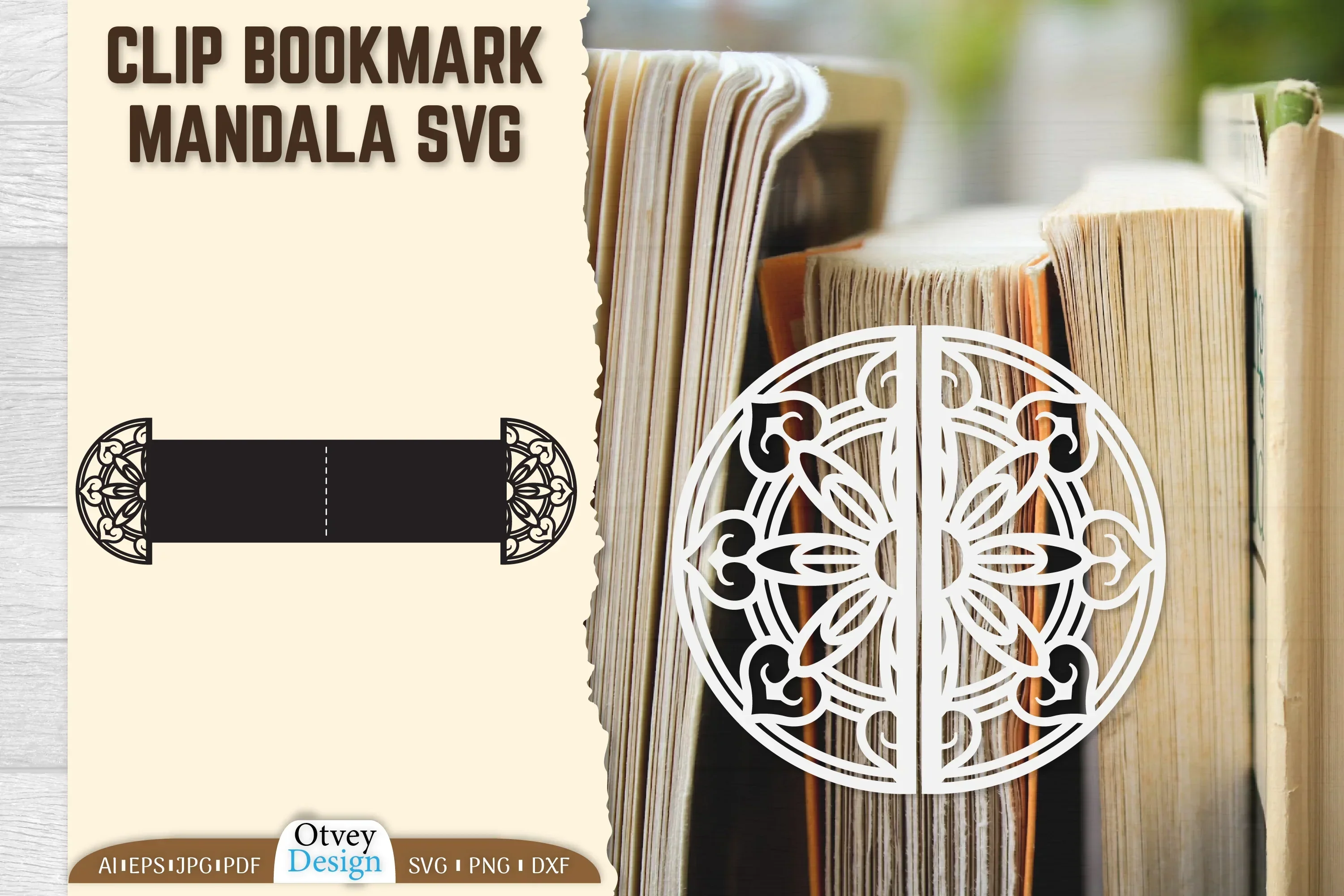 Cutout Bookmark Mandala SVG Bundle