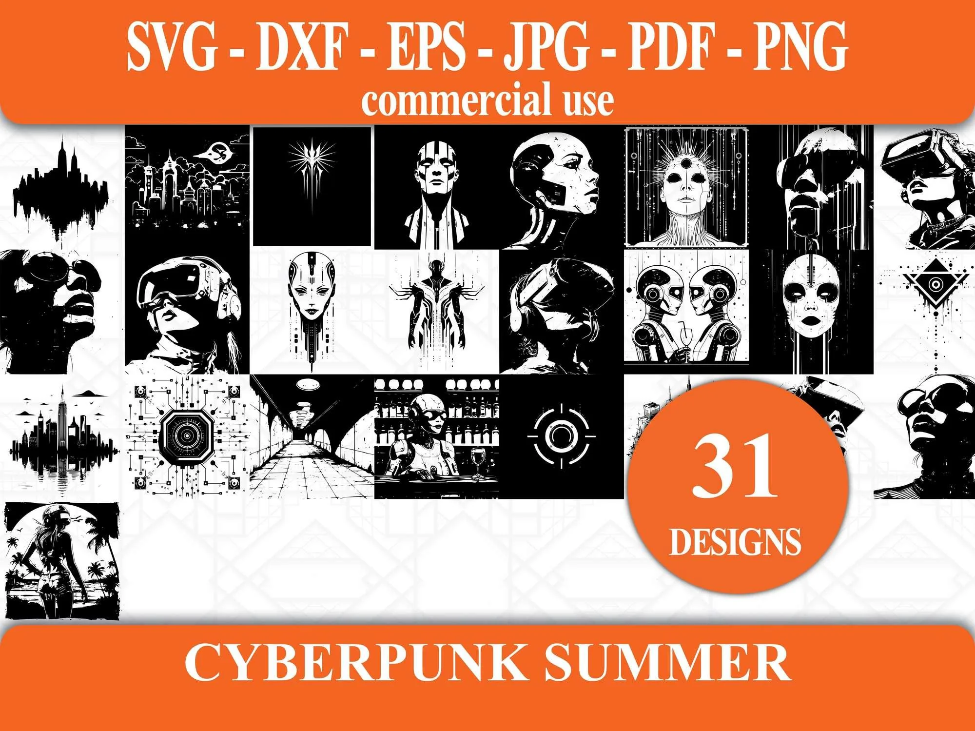 Cyberpunk Summer SVG Bundle