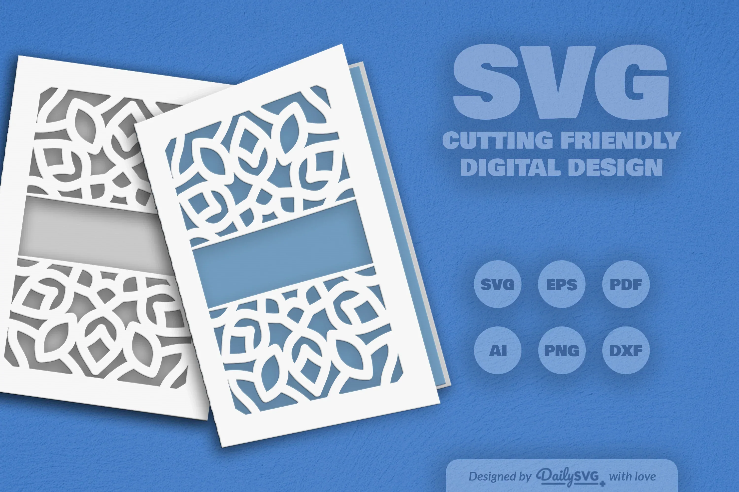 Daily Mandala Split Greeting Card Papercut Clipart - Image 10