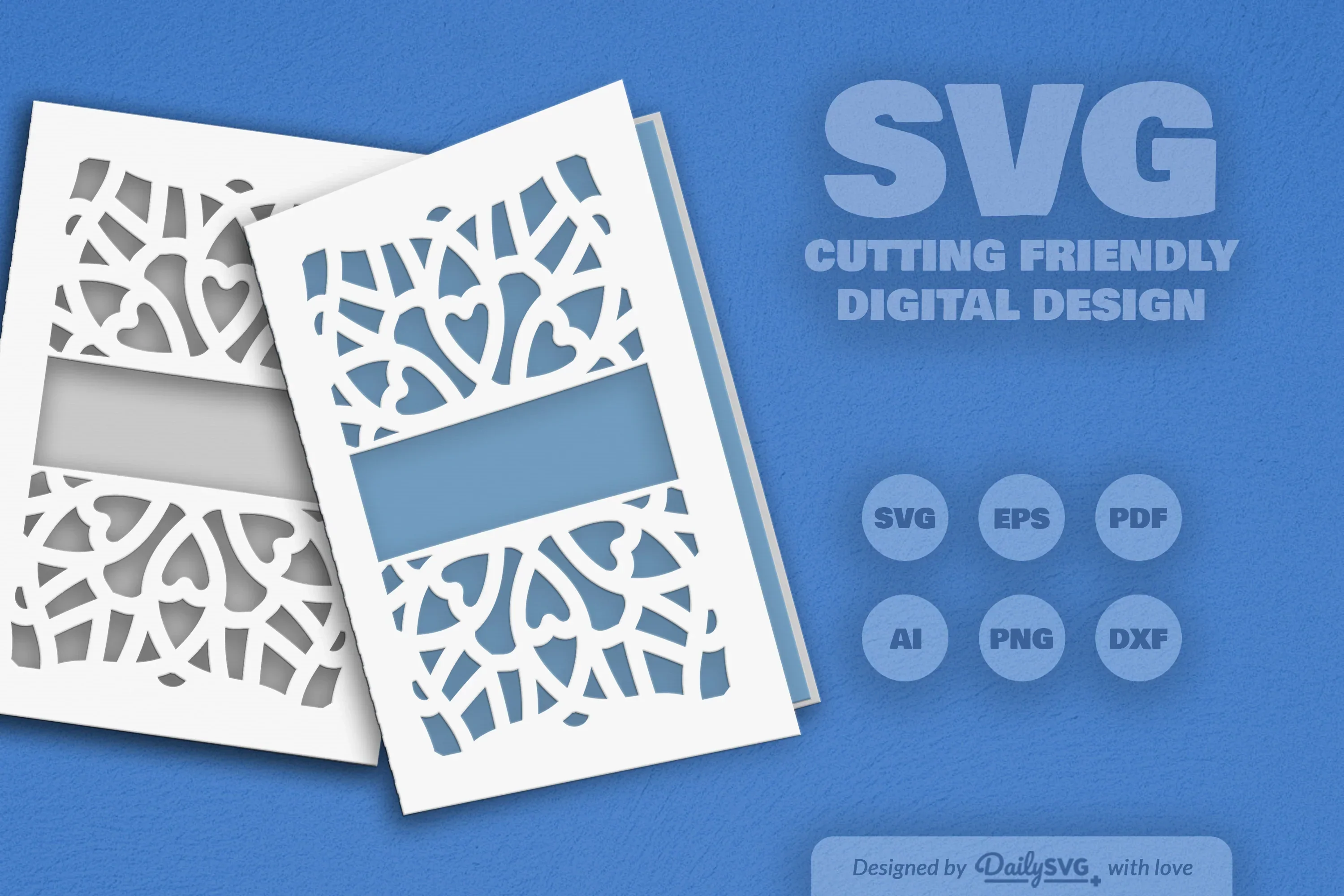 Daily Mandala Split Greeting Card Papercut Clipart - Image 4