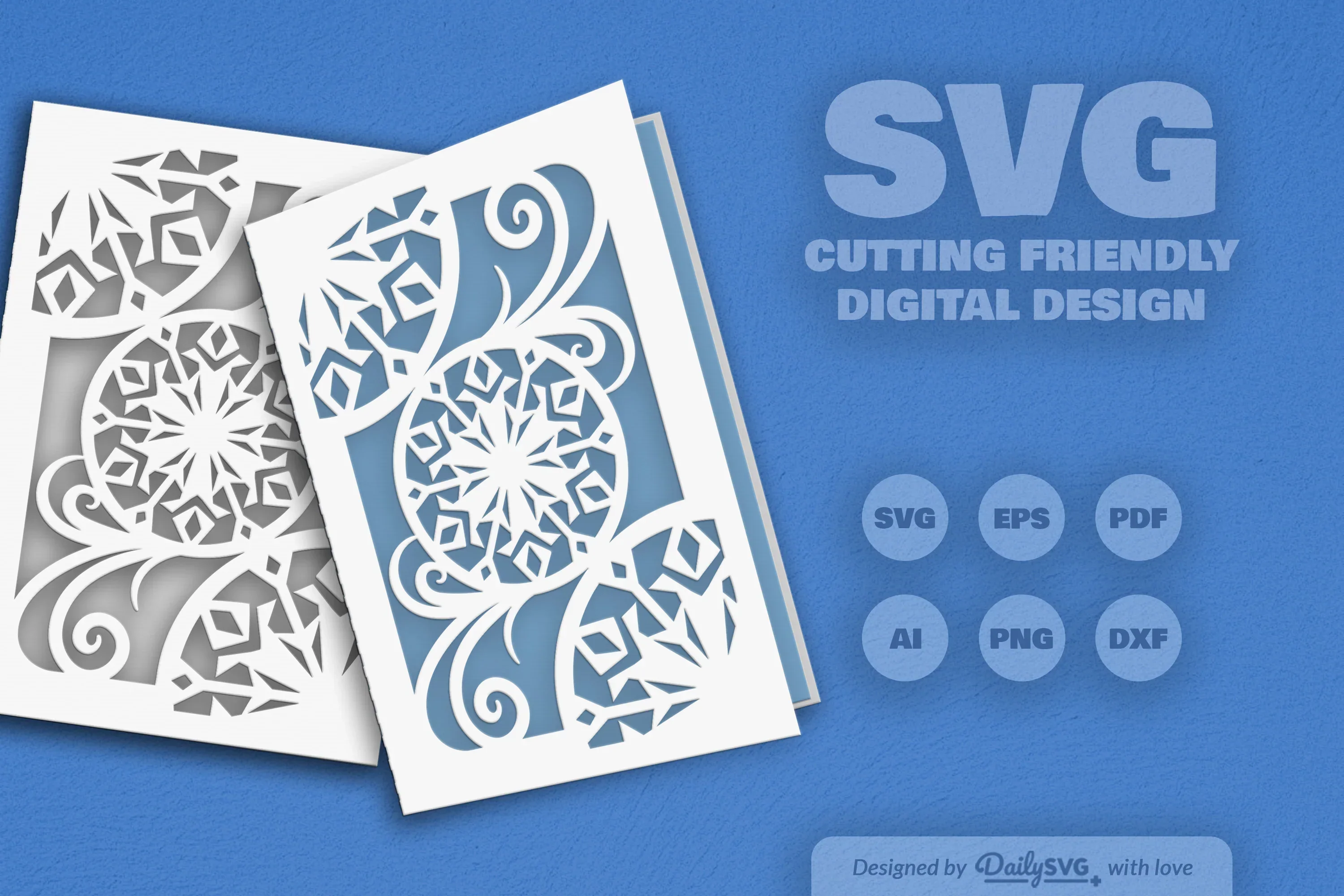 Daily Snowflake Greeting Card Clipart SVG Bundle - Image 10