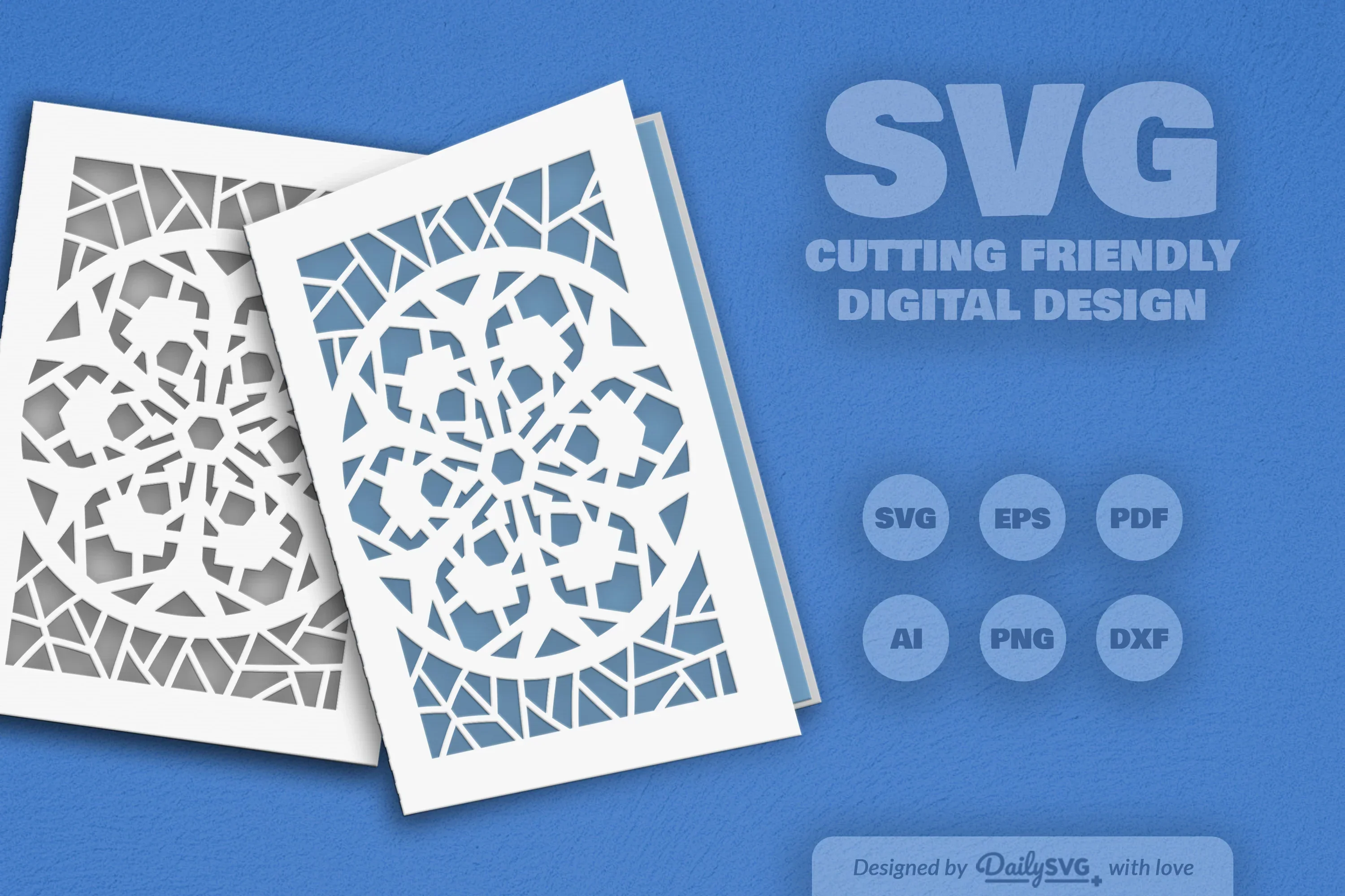 Daily Snowflake Greeting Card Clipart SVG Bundle - Image 7