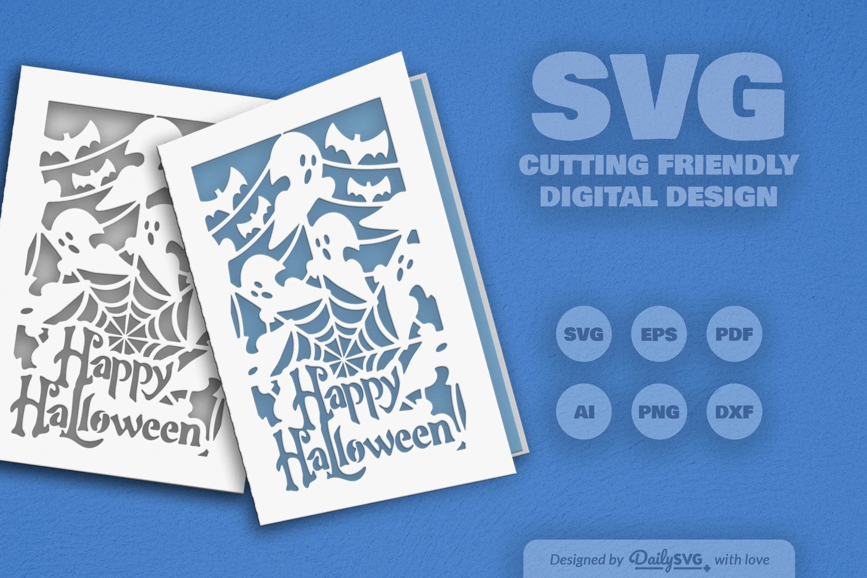 Daily SVG Bundles: Happy Halloween Greeting Card Clipart - Image 5