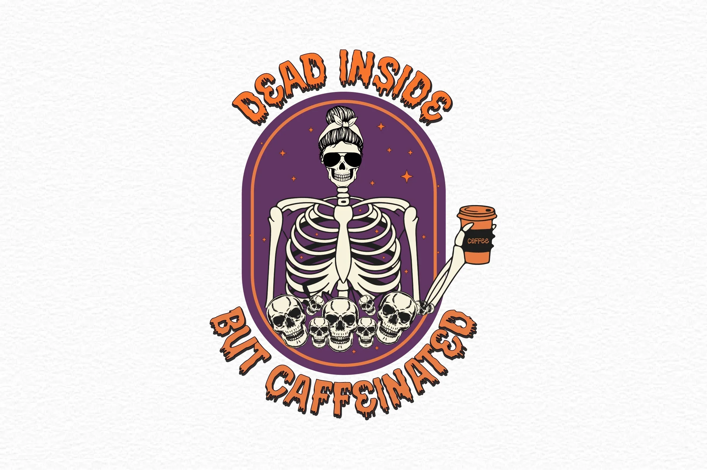 Dead Inside But Caffeinated SVG Bundle