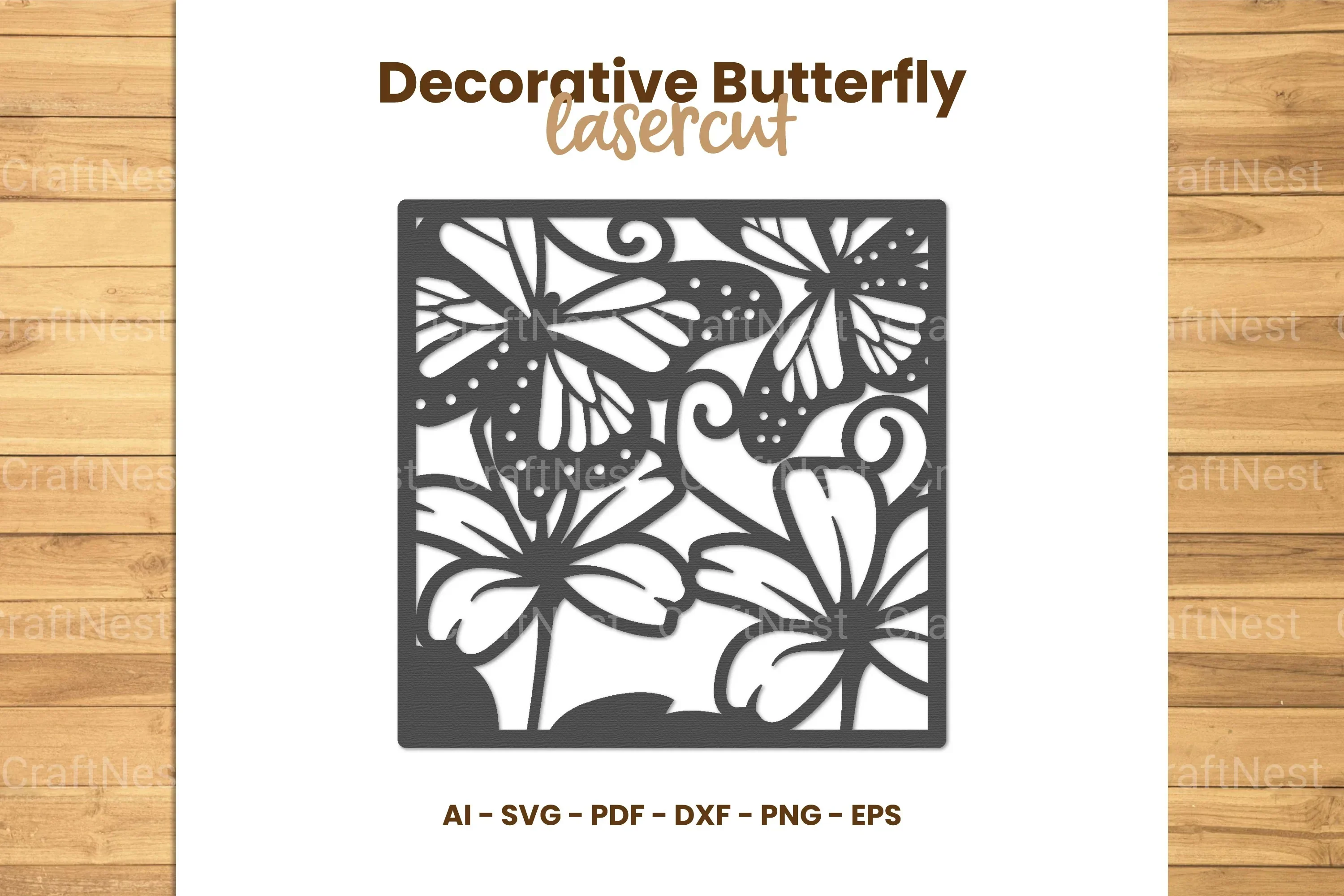 Decorative Butterfly Lasercut SVG Bundle