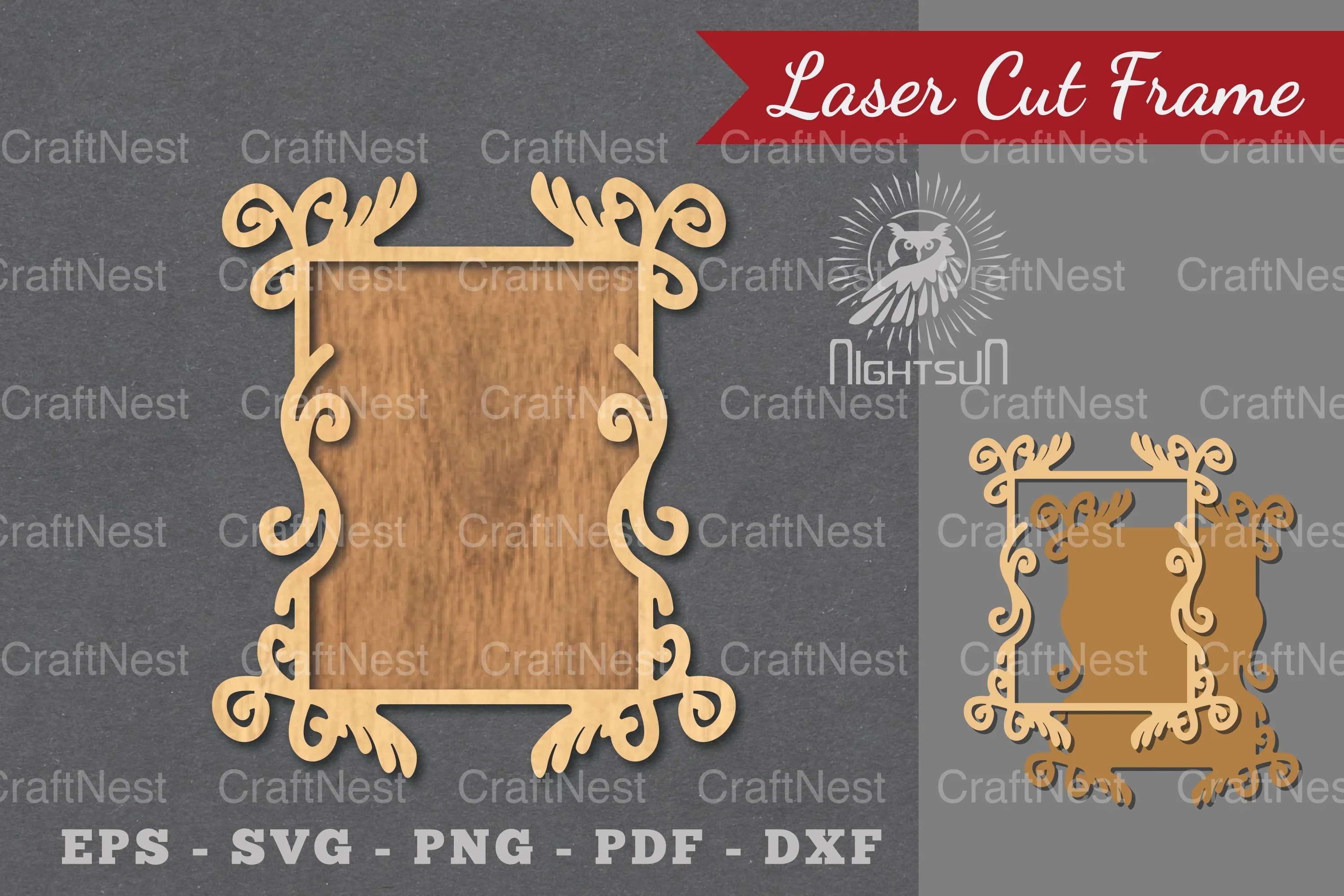Decorative Frame Laser Cut Clipart Bundle