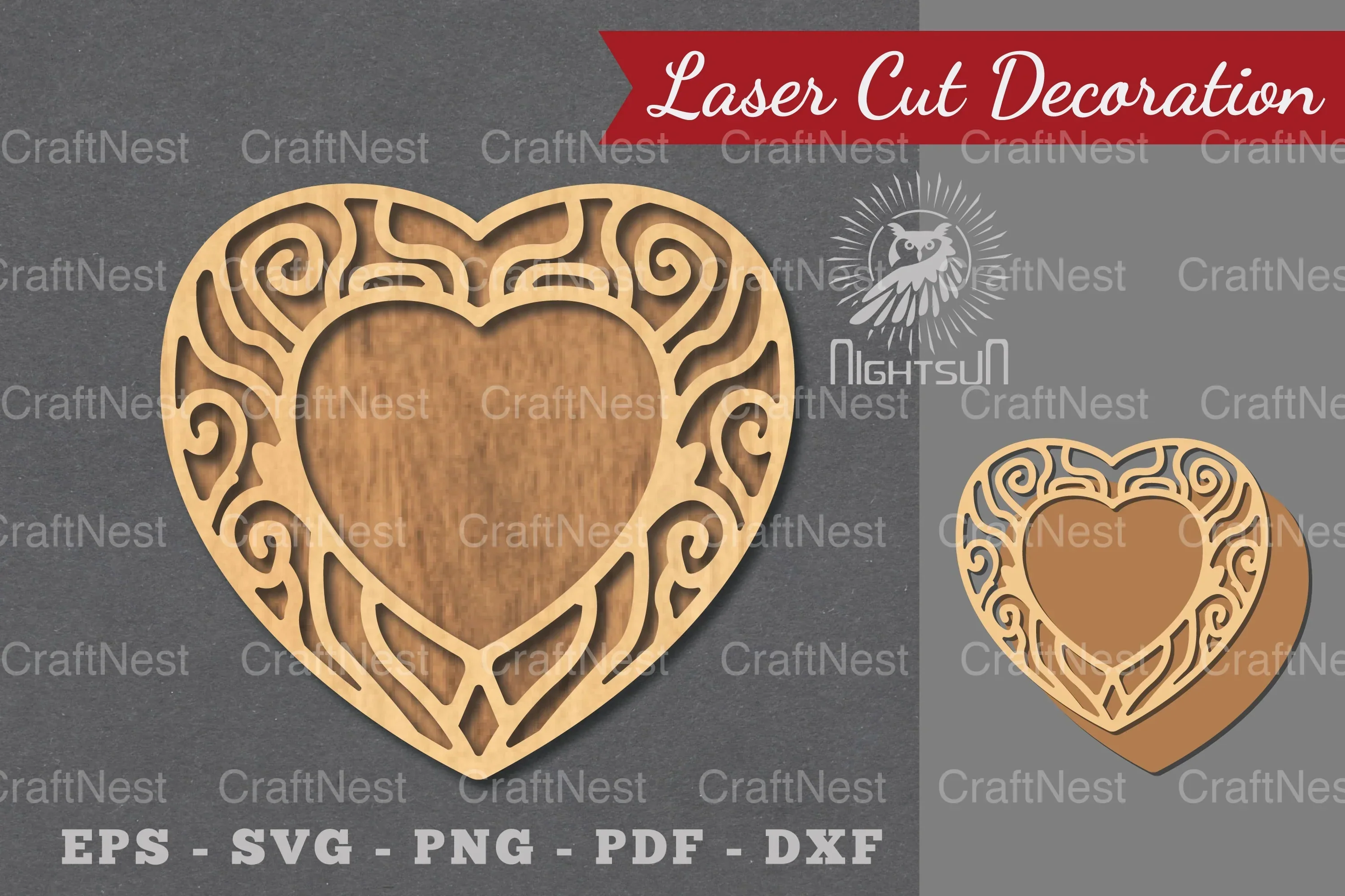 Decorative Heart Laser Cut Sign Bundle