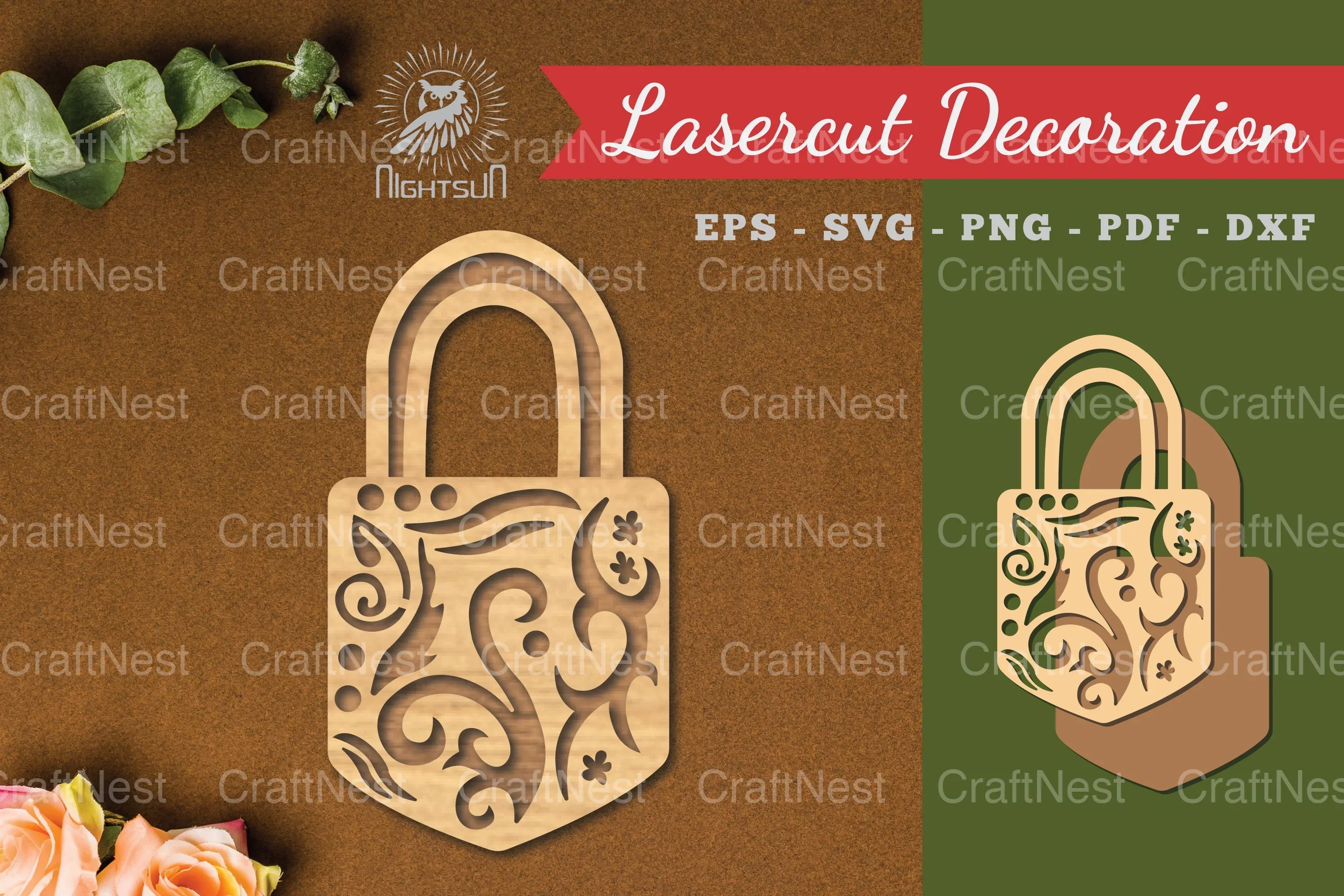 Decorative Lock Laser Cut Design Bundle